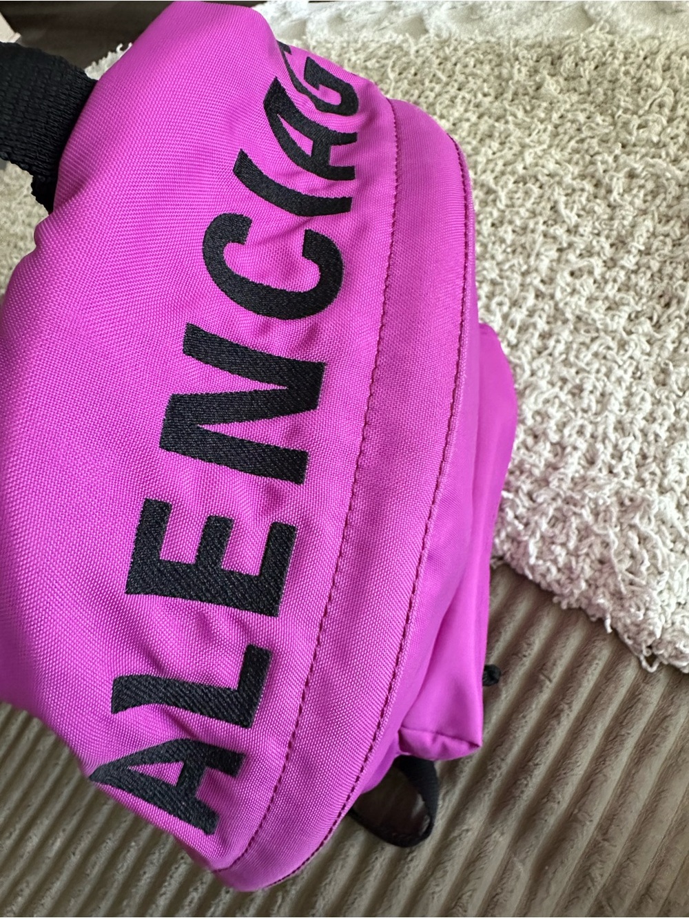 BALENCIAGA LOGO WHEEL SPORT NYLON PINK BACKPACK - Picture 5 of 11